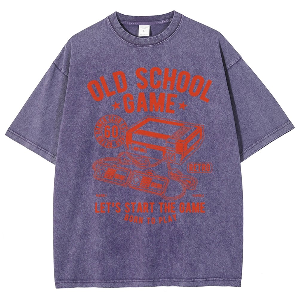 OLD SCHOOL GAME Vintage Distressed T-shirt