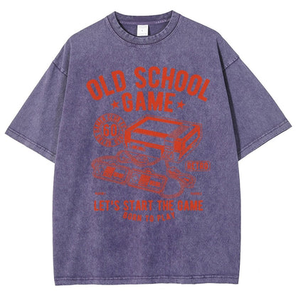 OLD SCHOOL GAME Vintage Distressed T-shirt