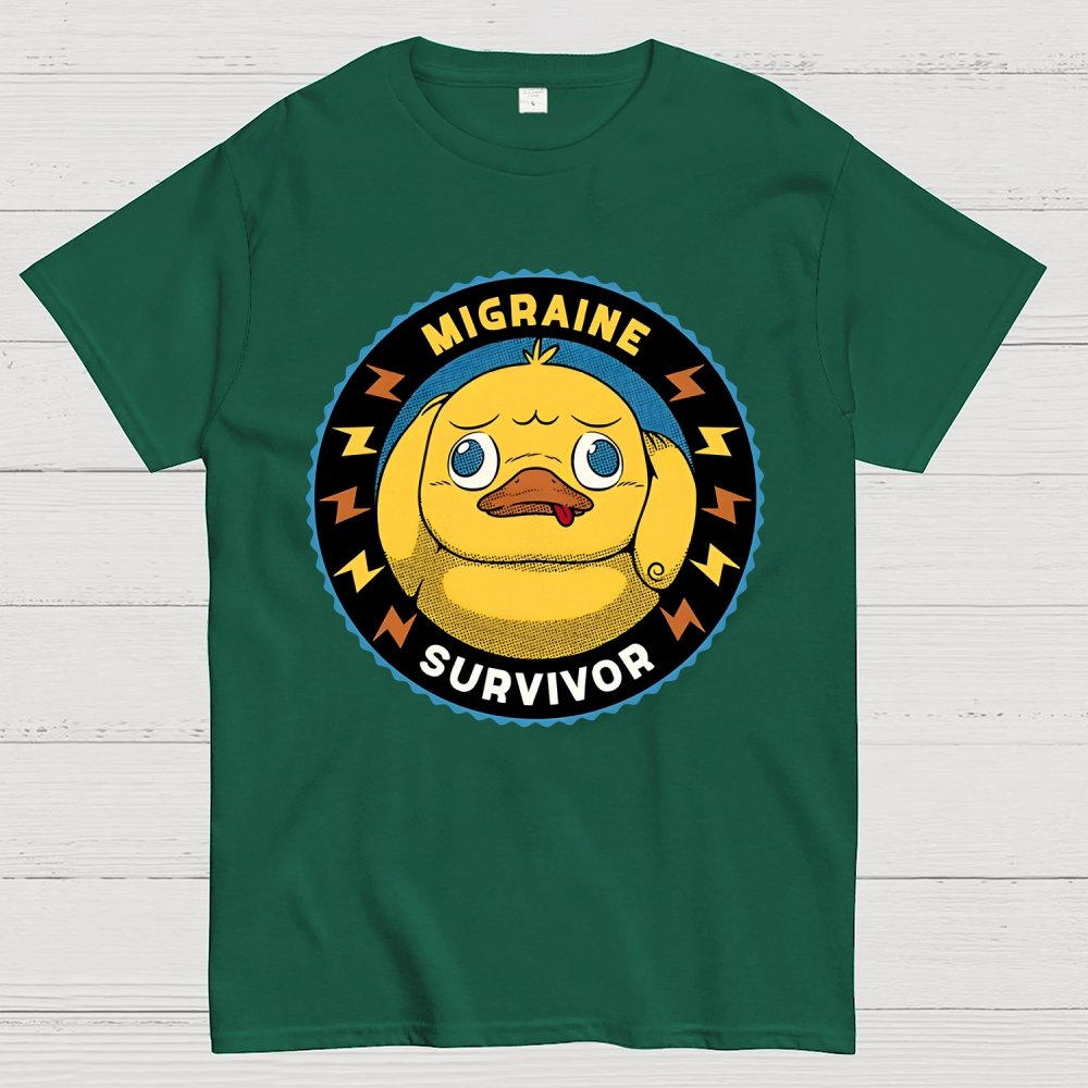 Migraine Survivor Funny Duck Geek T-Shirt
