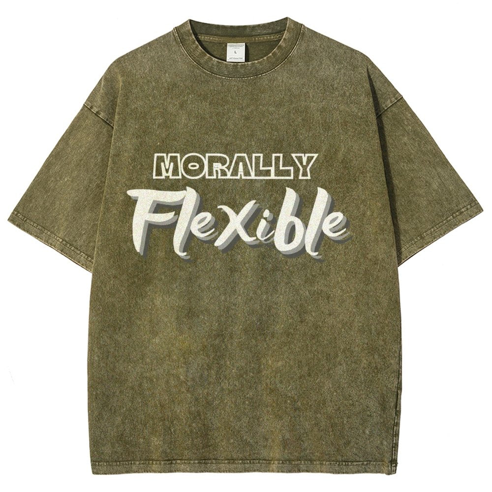 Morally Flexible Vintage Distressed T-shirt