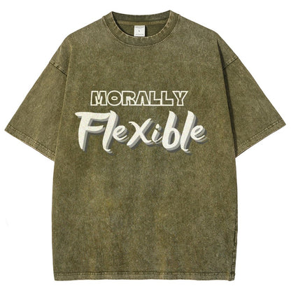 Morally Flexible Vintage Distressed T-shirt