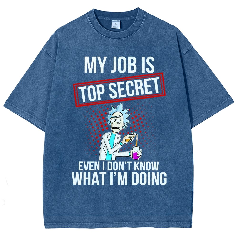 My Job Istop Secret Vintage Distressed T-shirt