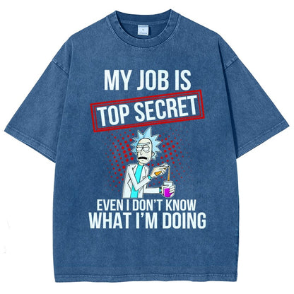 My Job Istop Secret Vintage Distressed T-shirt