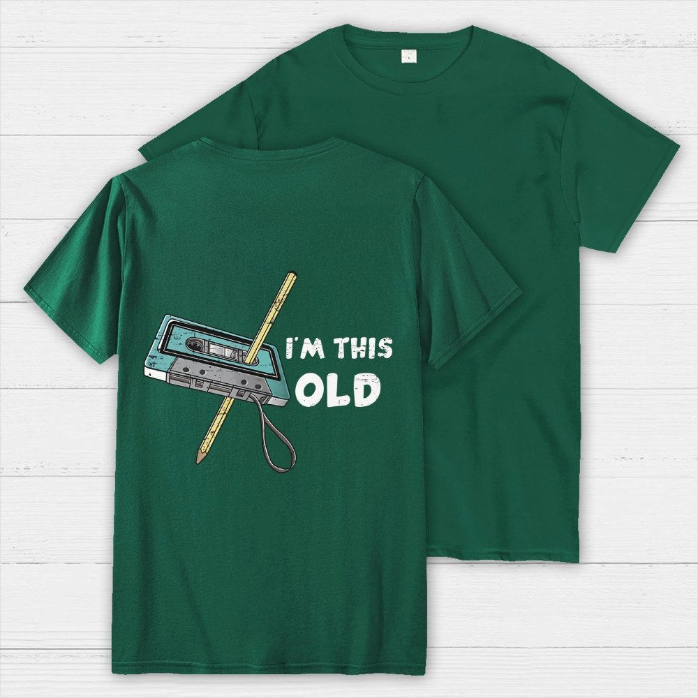 I‘m This Old  Back Printing Geek T-Shirt