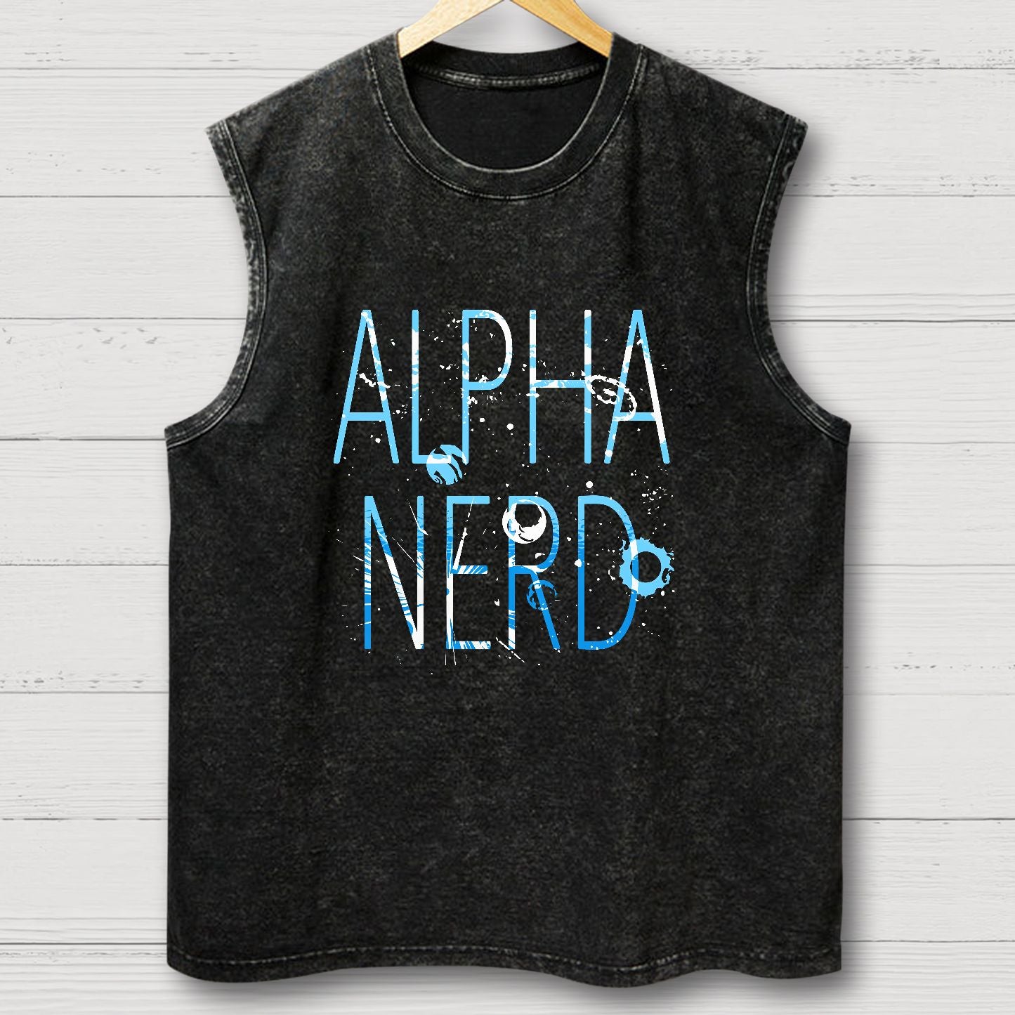Alpha Nerd Vintage Distressed Washed Tank
