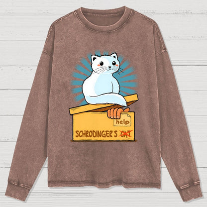 Schrodinger in a Box Washed Long Sleeve Tee