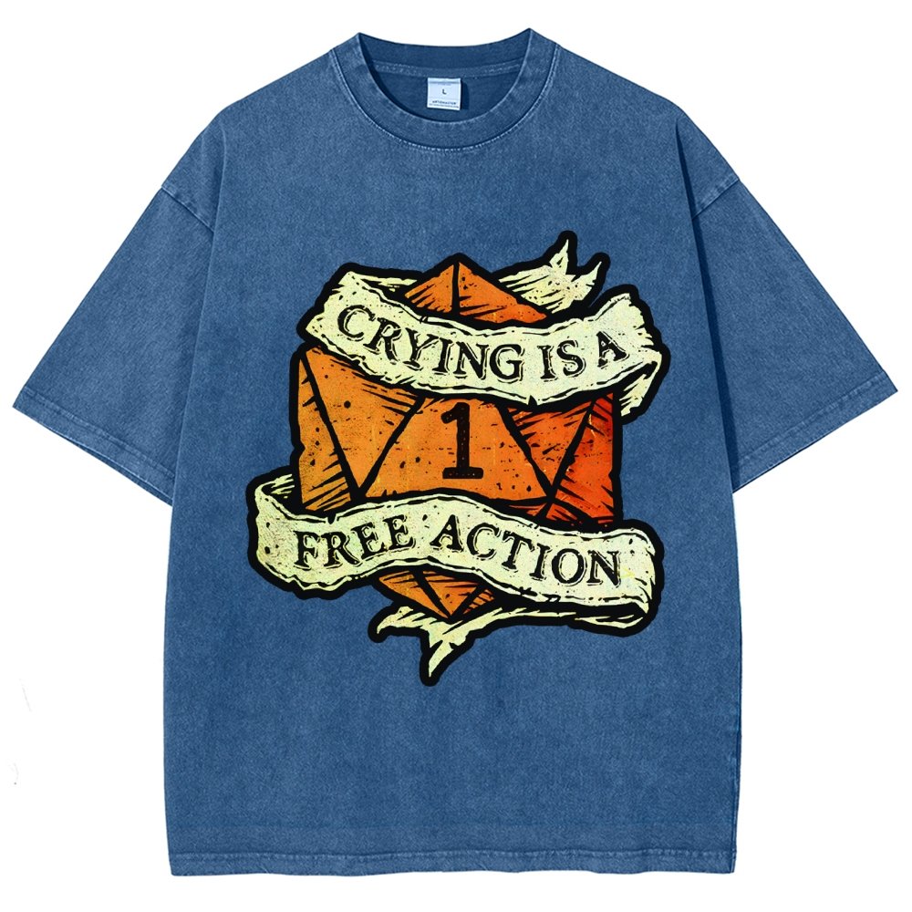 Crying is a free action Vintage Distressed T-shirt