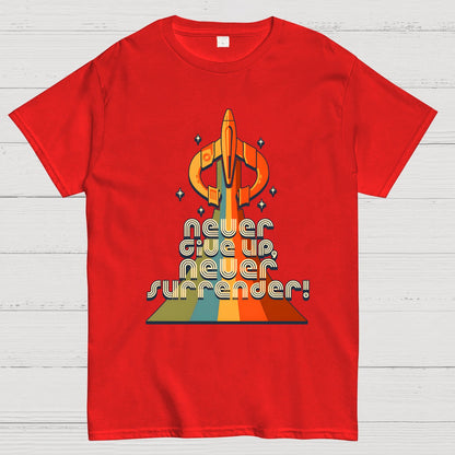 Retro Quest Never give up never surrender! Geek T-Shirt