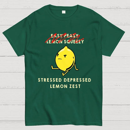 Stressed Depressed Lemon Zest Geek T-Shirt