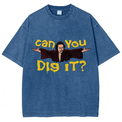 Can You Dig It？Vintage Distressed T-shirt