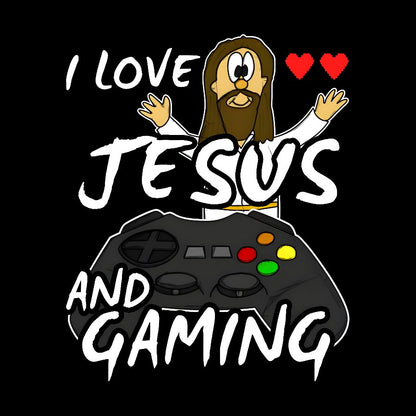 I Love Jesus And Gaming Geek T-Shirt