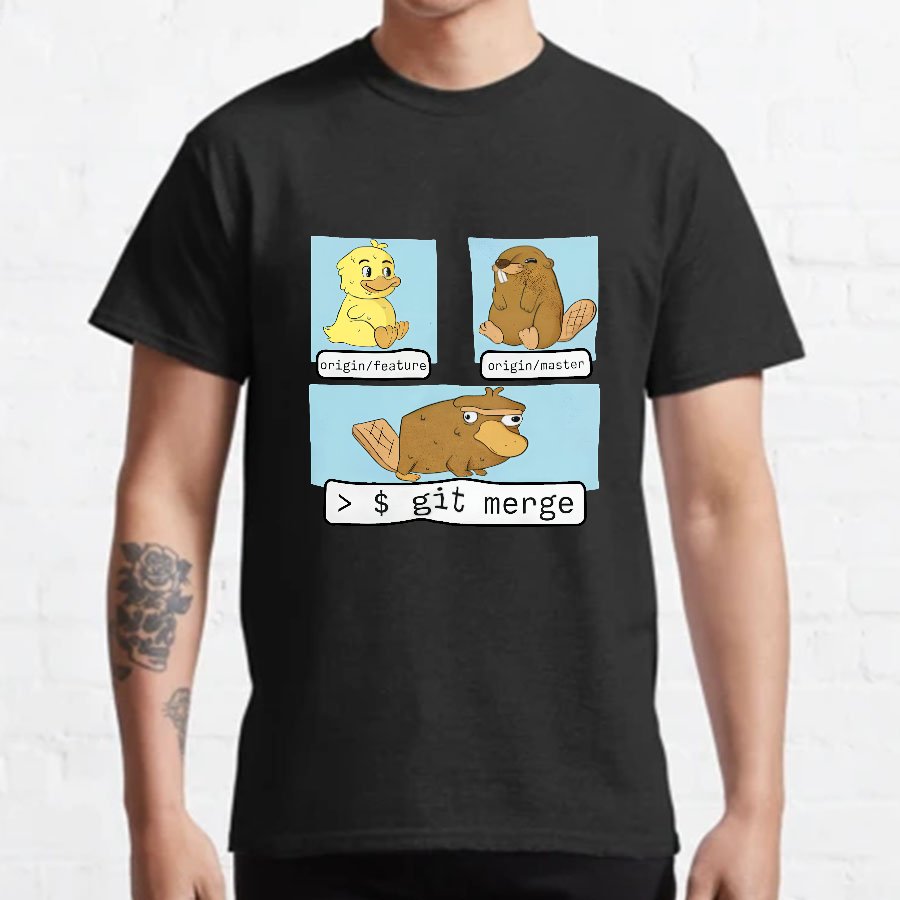 Git Merge Programmer Geeky T-Shirt