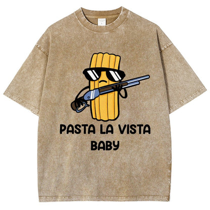Pasta la Vista Baby Vintage Distressed T-shirt