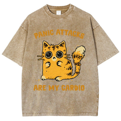 Panic Attacks Are My Cardio Vintage Distressed T-shirt
