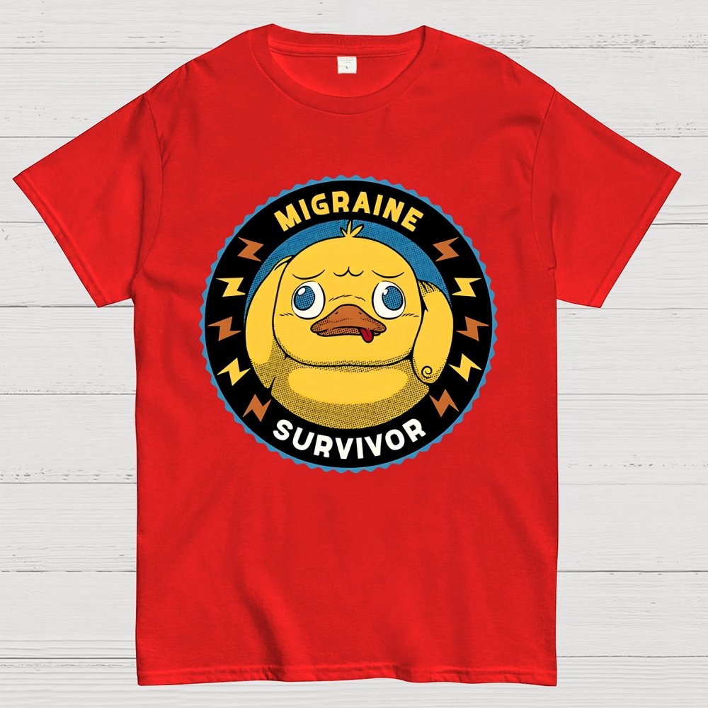 Migraine Survivor Funny Duck Geek T-Shirt