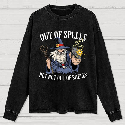 Out of Spells but Not Out of Shells Washed Long Sleeve Tee