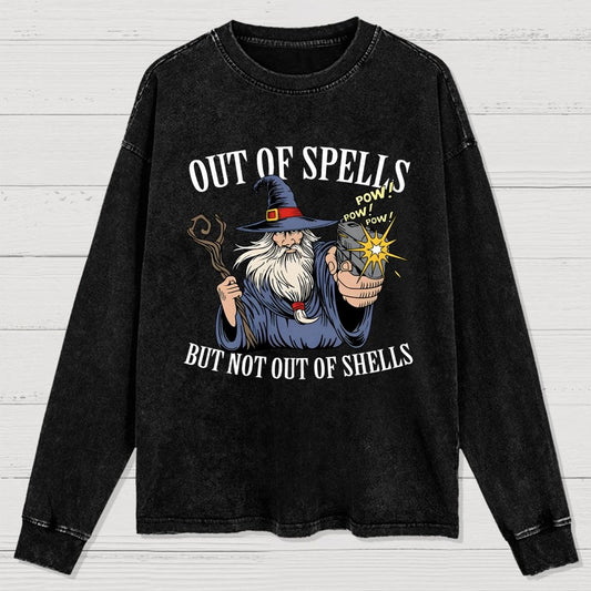 Out of Spells but Not Out of Shells Washed Long Sleeve Tee