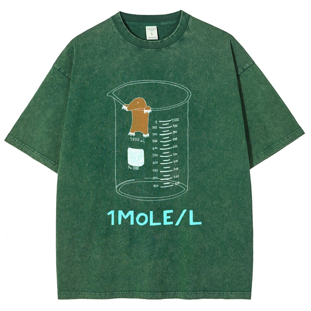 Ute One Mole Per Liter Chemistry Avogadros Day Vintage Distressed T-shirt