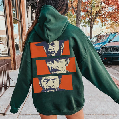Buono Brutto Cattivo Printed Back Unisex Cotton Hoodie