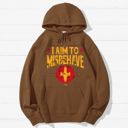 I Aim To Misbehave Geek Cotton Hoodie