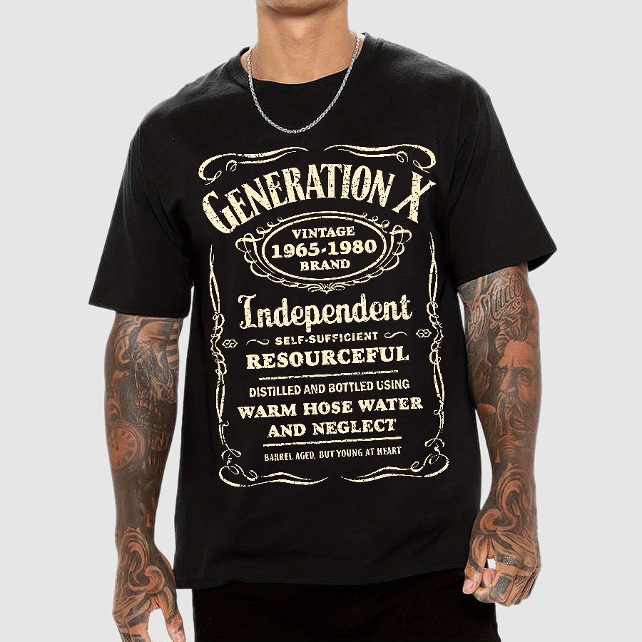 GEN X Barrel Aged, But Young At Heart Geek T-Shirt