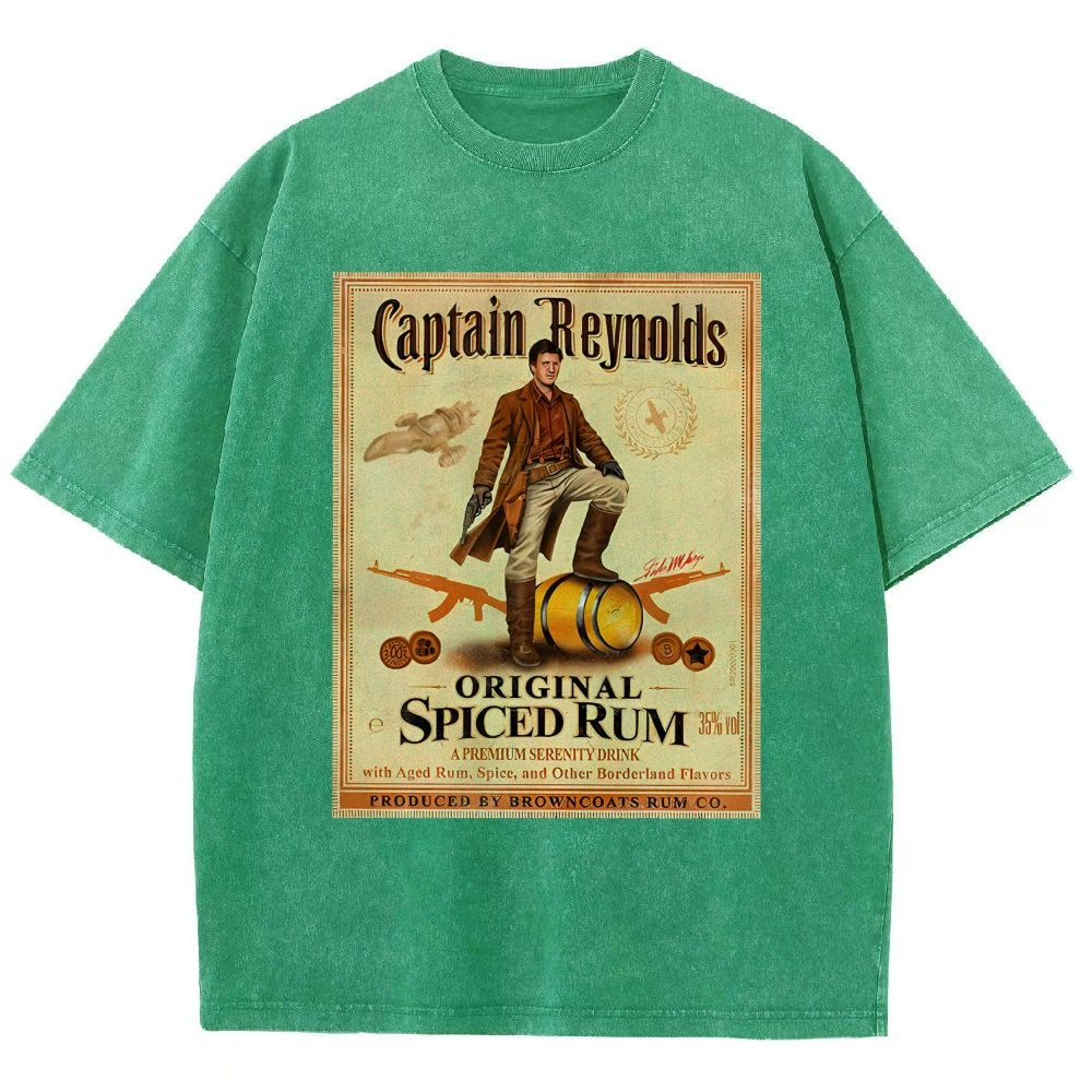 Captain Rogers Spiced Rum Vintage Distressed T-shirt