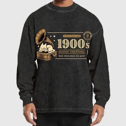 1900s Music Festival Washed Long Sleeve Tee 2509001398