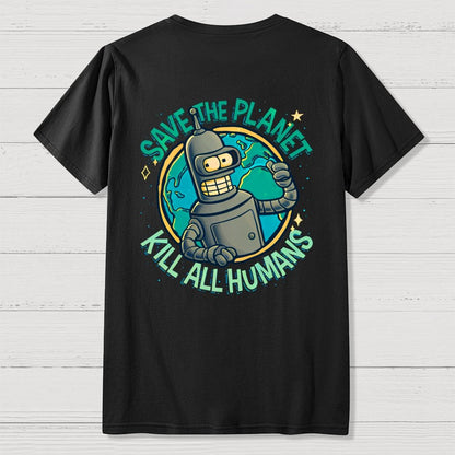 Yippee-Ki-Yay Front And Back Printing Geek T-Shirt