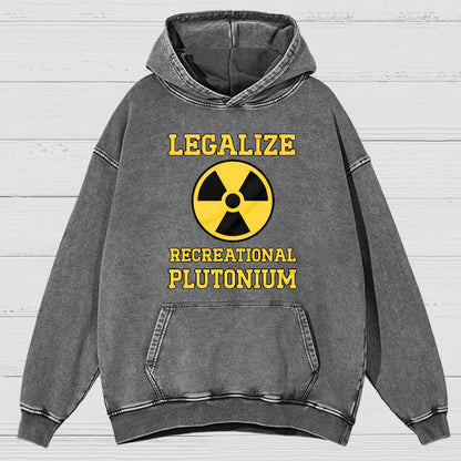Legalize Recreational Plutonium Vintage Distressed Hoodie