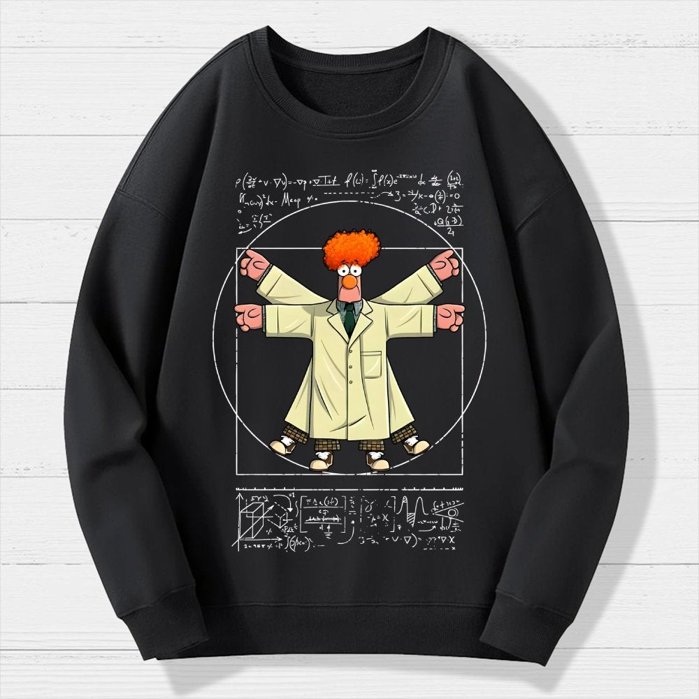 Vitruvian Puppet Geek Cotton Sweatshirt