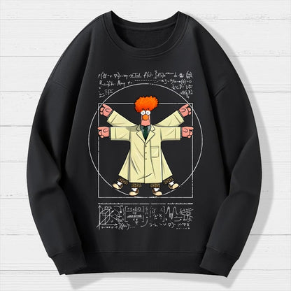 Vitruvian Puppet Geek Cotton Sweatshirt