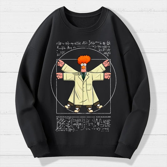 Vitruvian Puppet Geek Cotton Sweatshirt