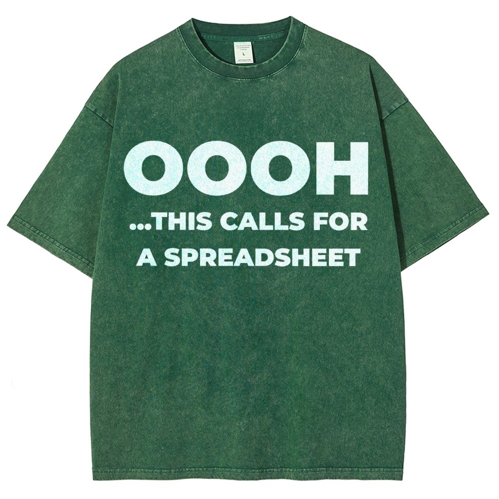 Ohh...This Calls for a Spreadsheet Vintage Distressed T-shirt