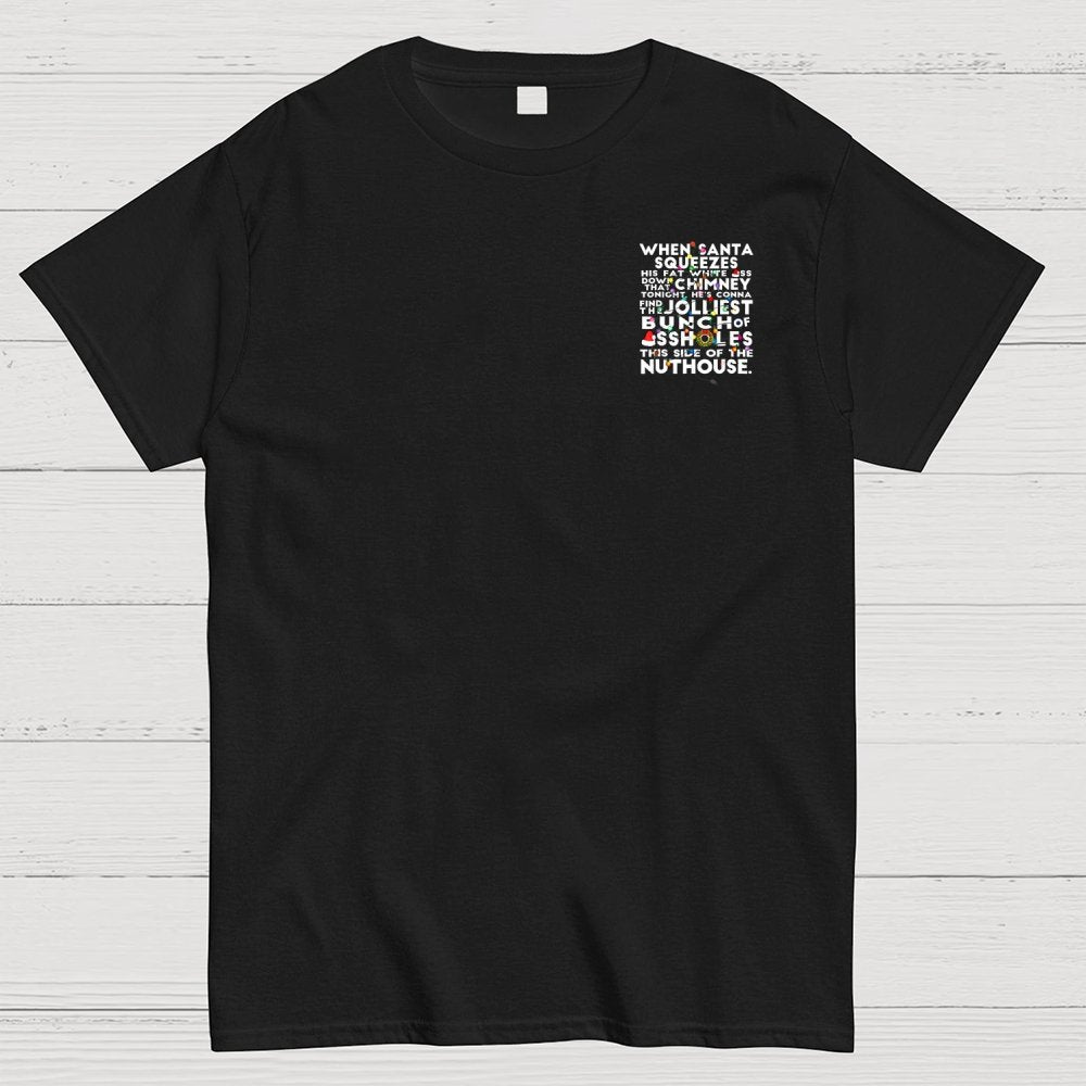 Christmas Vacation Jolliest Bunch Front And Back Printing Geek T-Shirt
