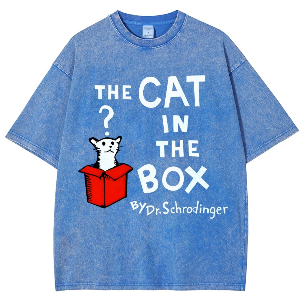 The Cat in the Box Vintage Distressed T-shirt