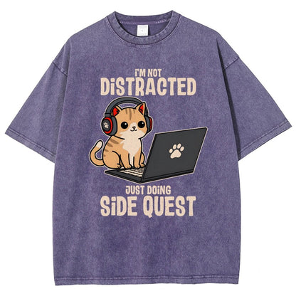 Doing Side Quest Vintage Distressed T-shirt