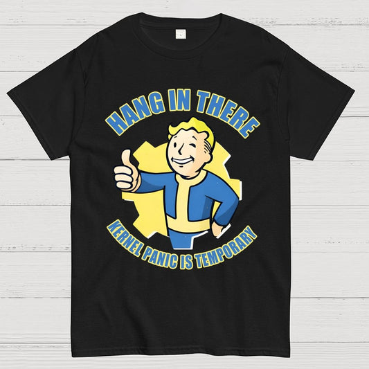 Hang In There-Kernel Panic Is Temporary Geek T-Shirt
