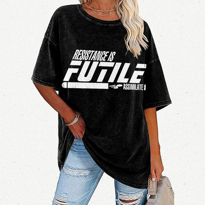 Resistance is Futile Vintage Distressed T-shirt