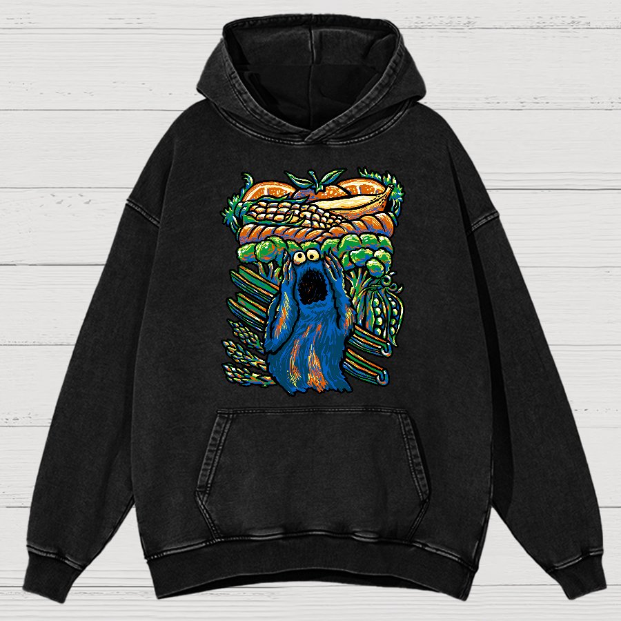 A Monstrous Scream Vintage Distressed Hoodie