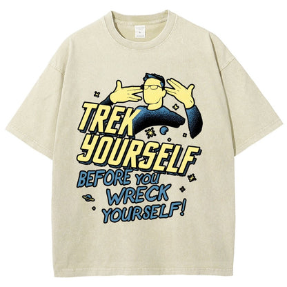 Track Yourself Before You Wreck Yourself  Vintage Distressed T-shirt