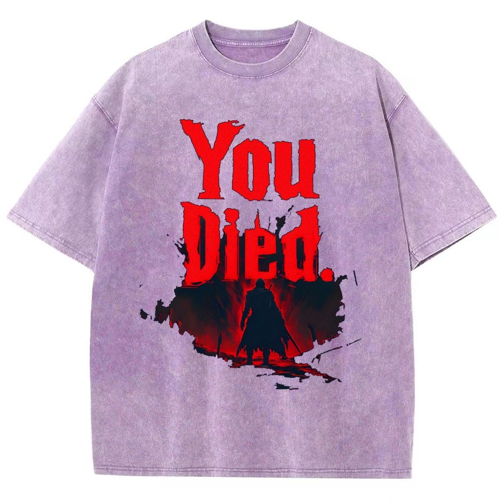 You Died ！Vintage Distressed T-shirt