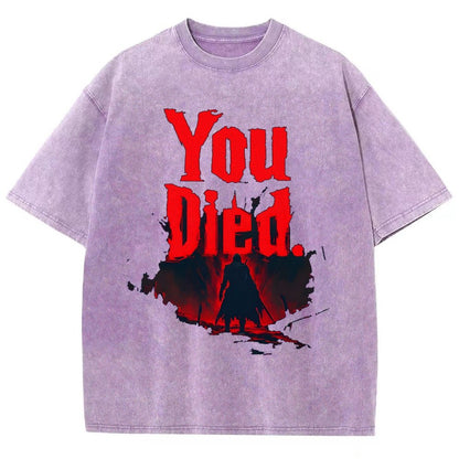 You Died ！Vintage Distressed T-shirt