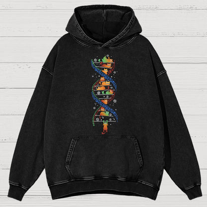 CATS DNA Geeky Vintage Distressed Hoodie