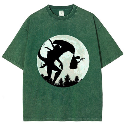 Space Creature Vintage Distressed T-shirt