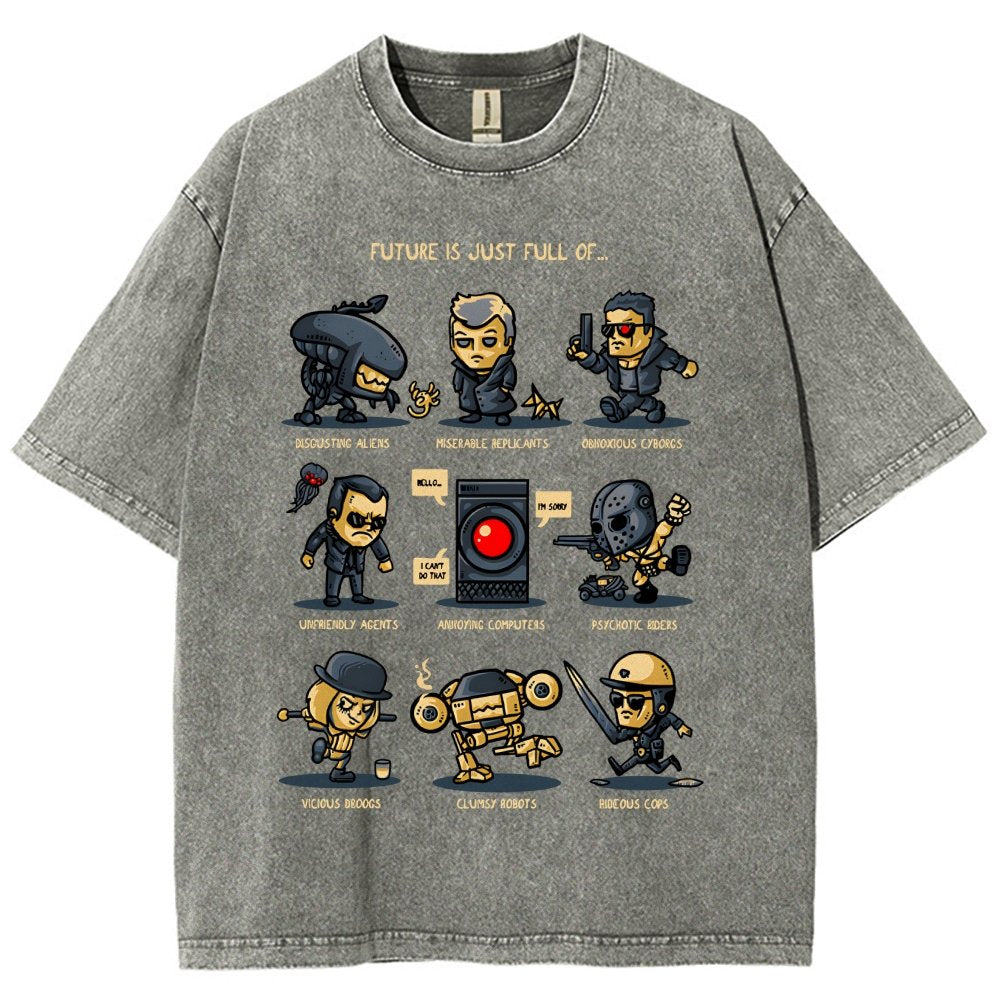 Dystopian Future Vintage Distressed T-shirt
