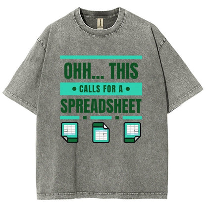 This Calls For A Spreadsheet Office Software Vintage Distressed T-shirt
