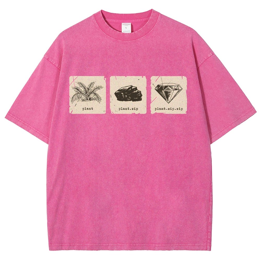 Internet Funny Plant.zip.zip Vintage Distressed T-shirt