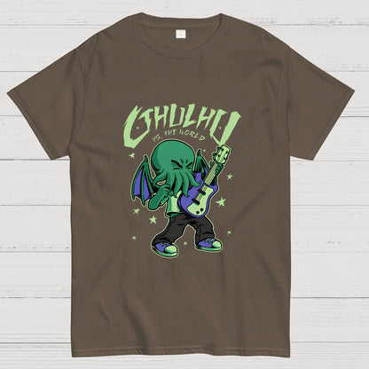 Cthulhu Playing Guitar Geek T-Shirt