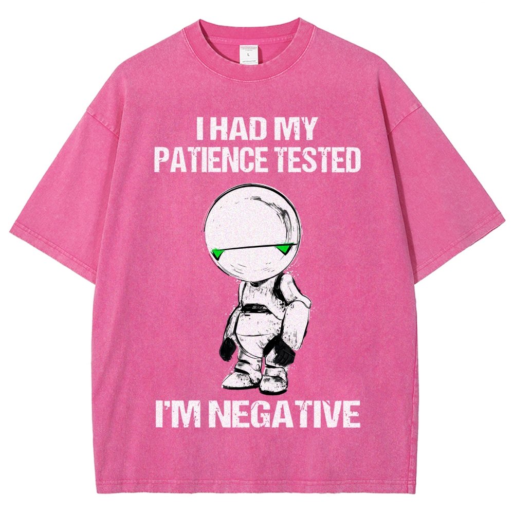 I Had My Patience Tested I'm Negative Vintage Distressed T-shirt