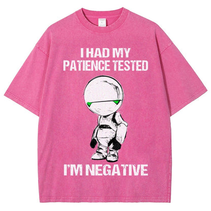 I Had My Patience Tested I'm Negative Vintage Distressed T-shirt